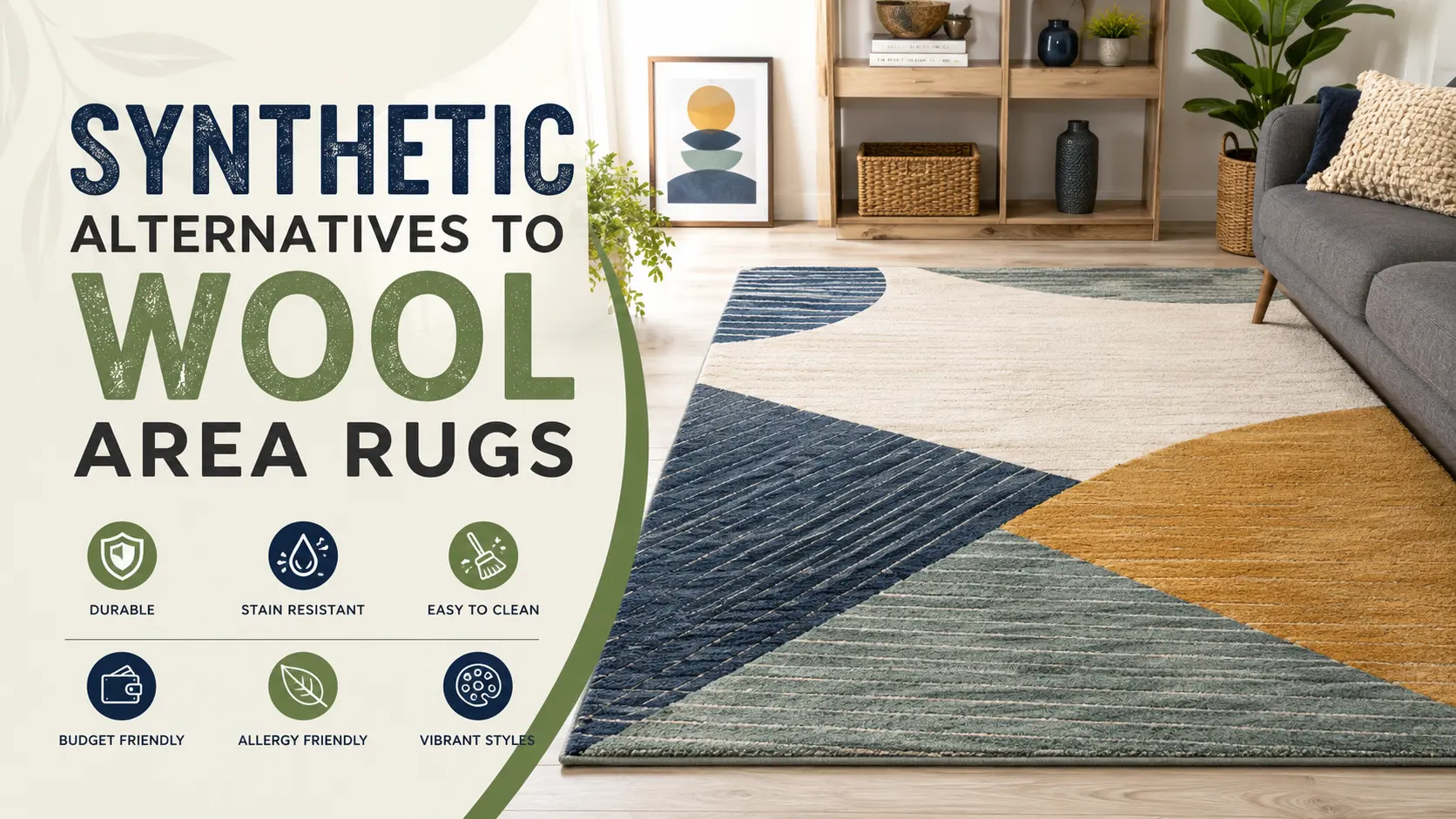 Durable and stain resistant polypropylene rug in a high traffic hallway